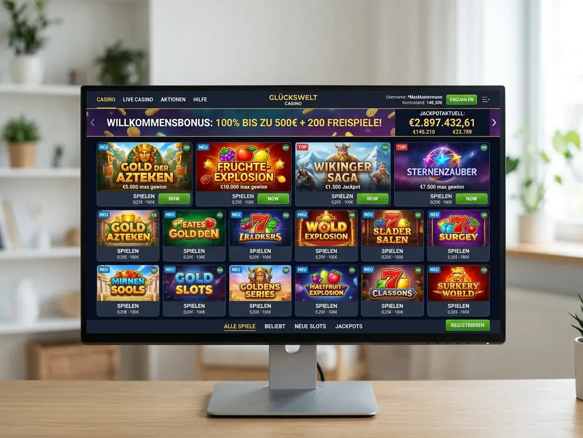 Startseite von Oxi mit Spielen und Aktionen